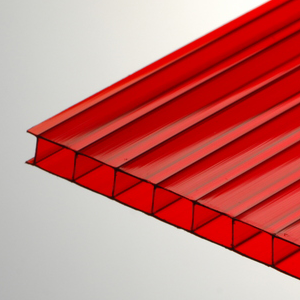 Сотовый поликарбонат Полигаль Стандарт, 2100х12000x6 мм, красный